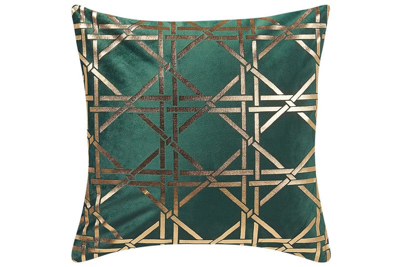 Prydnadskuddar Cassia set om 2 Grön/guld - Grön/guld - Textilier & mattor - Kuddar & plädar - Prydnadskuddar & kuddfodral