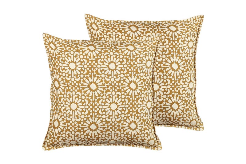 Prydnadskuddar Ceiba set om 2 Beige - Beige - Utemöbler - Dynor - Soffdynor & bänkdynor utemöbler
