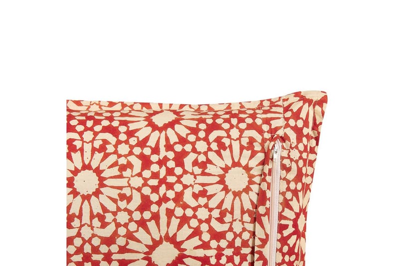 Prydnadskuddar Ceiba set om 2 Röd/beige - Röd/beige - Textilier & mattor - Kuddar & plädar - Utomhuskudde