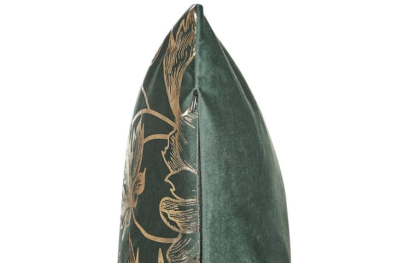 Prydnadskuddar Daffodil set om 2 Grön/guld - Grön/guld - Utemöbler - Dynor - Övriga dynor