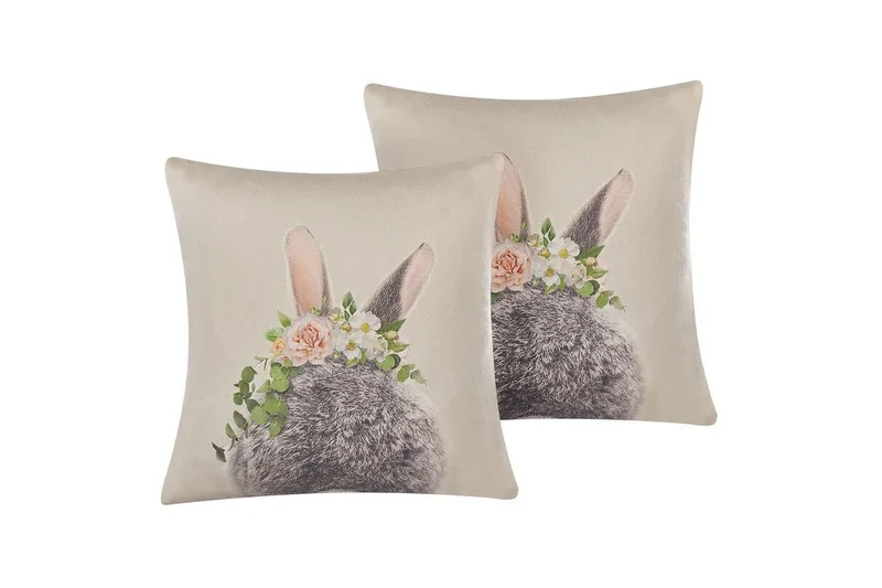 Prydnadskuddar Fatsia set om 2