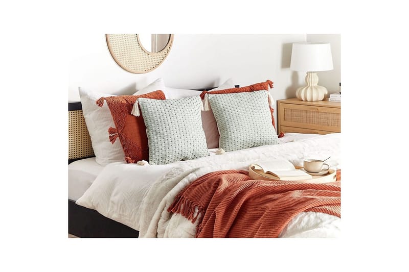 Prydnadskuddar Hakone set om 2 Grön/beige, Fyrkantig - Grön/beige, Fyrkantig - Textilier & mattor - Kuddar & plädar - Utomhuskudde