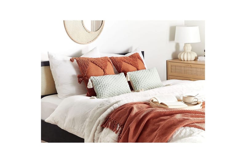 Prydnadskuddar Hakone set om 2 Grön/beige, Rektangulär - Grön/beige, Rektangulär - Textilier & mattor - Kuddar & plädar - Utomhuskudde