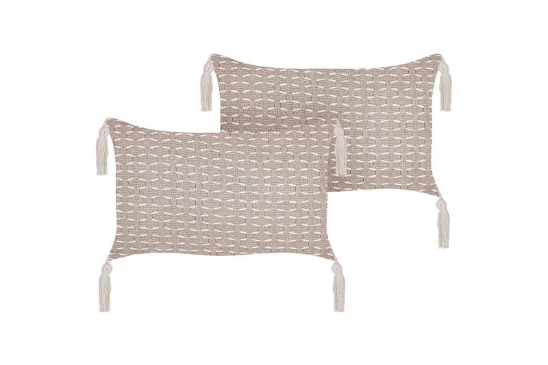 Prydnadskuddar Hakone set om 2 Taupe, Rektangulär - Taupe, Rektangulär - Utemöbler - Dynor - Soffdynor & bänkdynor utemöbler
