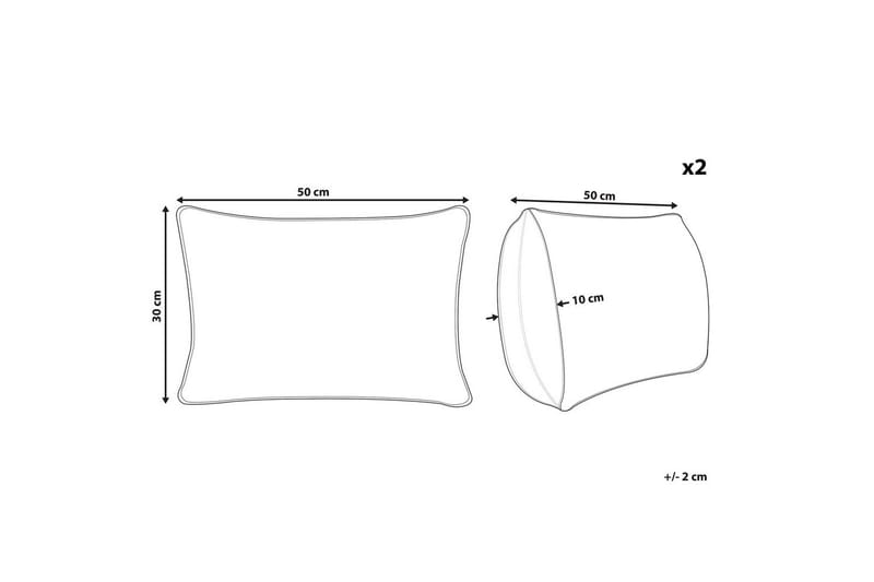 Prydnadskuddar Heliotrope set om 2 Rektangulär - Rektangulär - Textilier & mattor - Kuddar & plädar - Utomhuskudde