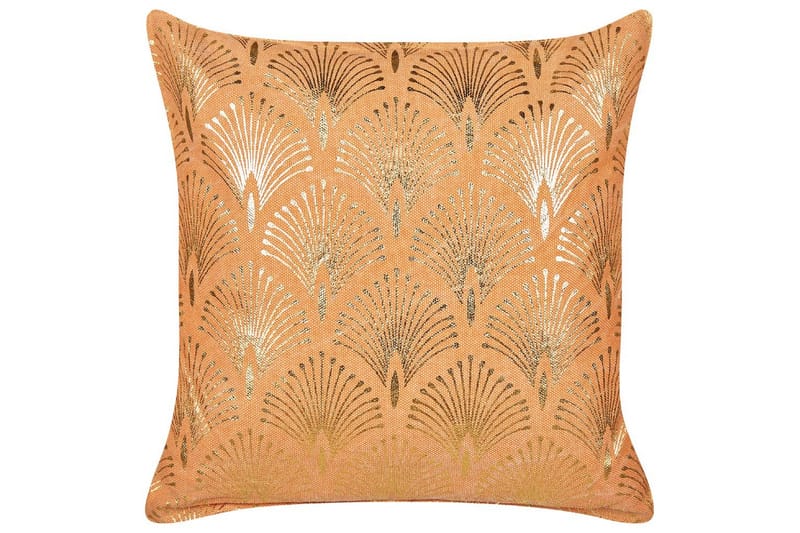 Prydnadskuddar Hoya set om 2 Orange/guld - Orange/guld - Textilier & mattor - Kuddar & plädar - Utomhuskudde