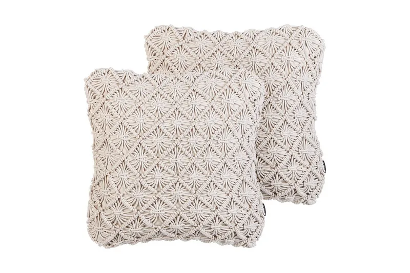 Prydnadskuddar Kizkalesi set om 2 Beige, Beige