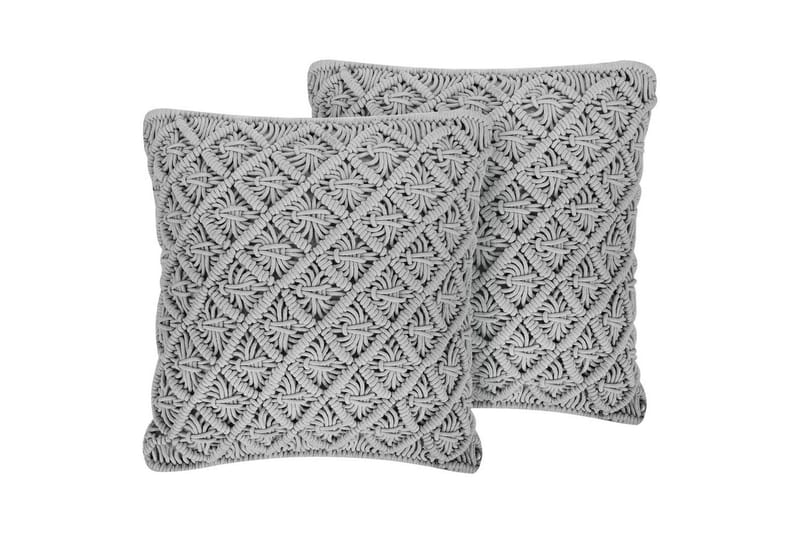 Prydnadskuddar Kizkalesi set om 2 Grå, Grå