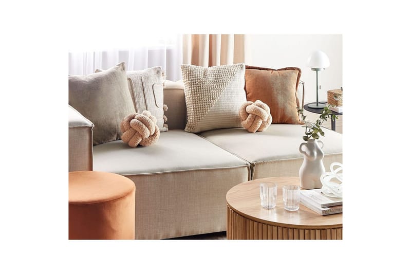 Prydnadskuddar Malni Beige, 19x19x19 cm - Beige, 19x19x19 cm - Textilier & mattor - Kuddar & plädar - Utomhuskudde