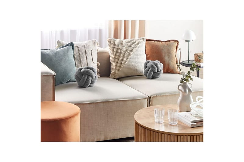 Prydnadskuddar Malni Grå, 19x19x19 cm - Grå, 19x19x19 cm - Textilier & mattor - Kuddar & plädar - Utomhuskudde