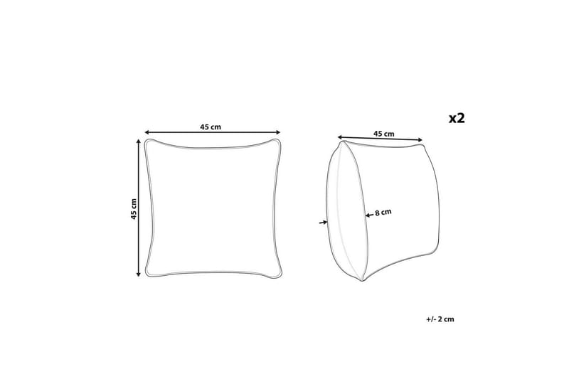 Prydnadskuddar Marshmallow set om 2 Röd/Grön - Röd/Grön - Utemöbler - Dynor - Övriga dynor