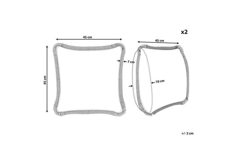Prydnadskuddar Mitella set om 2 - Textilier & mattor - Kuddar & plädar - Utomhuskudde
