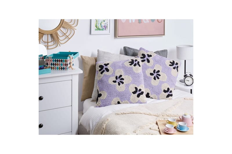 Prydnadskuddar Soapwort set om 2 - Utemöbler - Dynor - Soffdynor & bänkdynor utemöbler