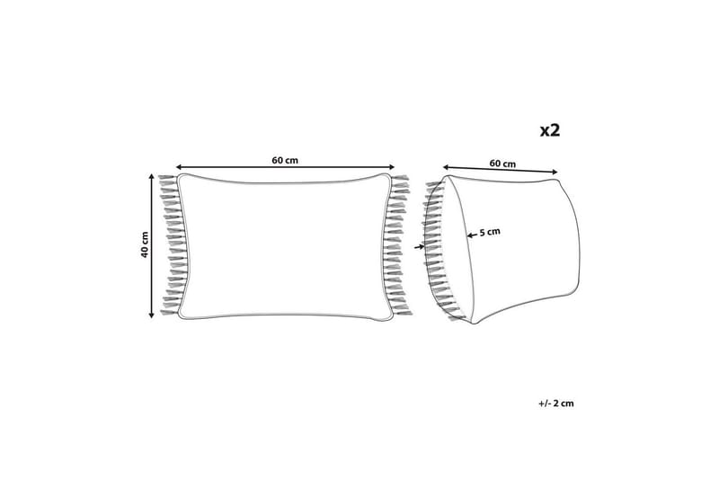 Prydnadskuddar Tansy set om 2 Orange - Orange - Textilier & mattor - Kuddar & plädar - Utomhuskudde
