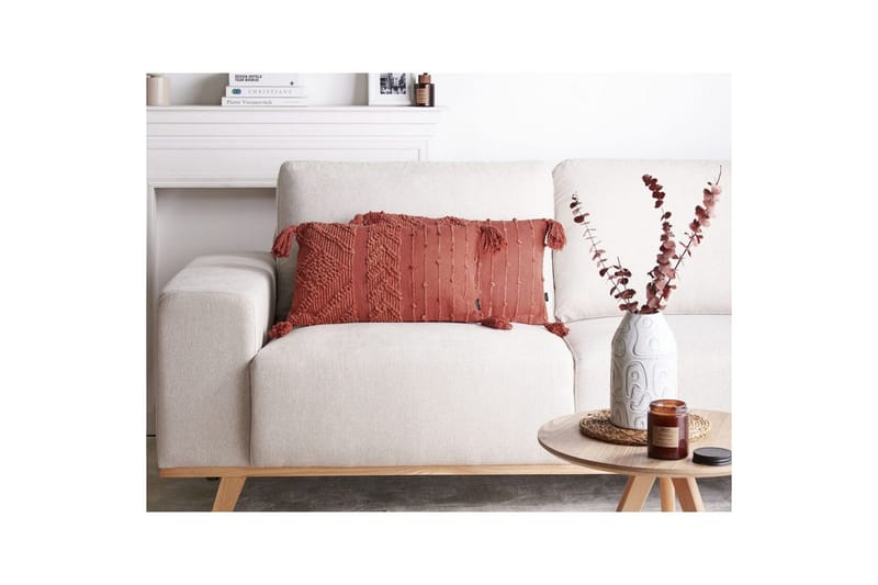 Prydnadskuddar Valvaria set om 2 Röd - Röd - Textilier & mattor - Kuddar & plädar - Prydnadskuddar & kuddfodral