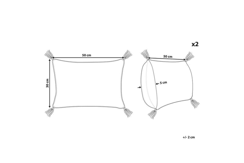 Prydnadskuddar Valvaria set om 2 Röd - Röd - Textilier & mattor - Kuddar & plädar - Prydnadskuddar & kuddfodral