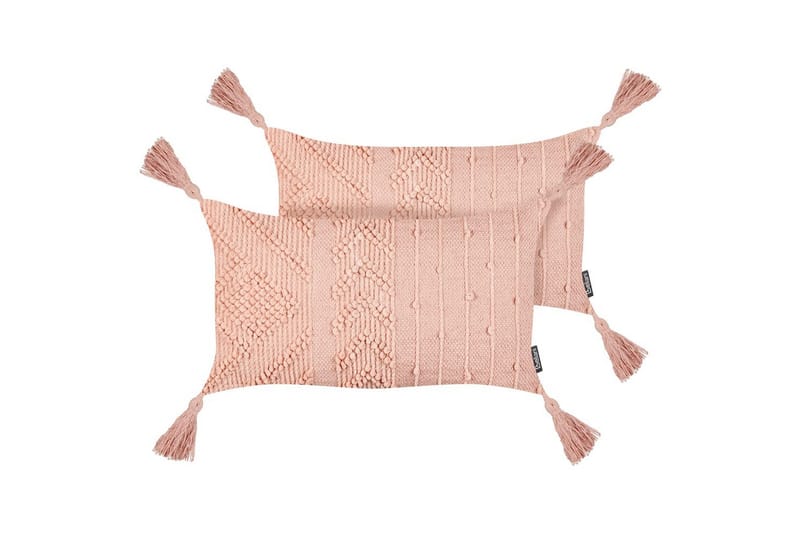 Prydnadskuddar Valvaria set om 2 Rosa, Rosa