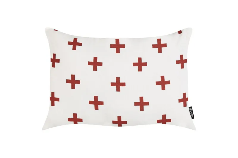 Prydnadskuddar Velleia set om 2 Vit/Röd - Vit/Röd - Textilier & mattor - Kuddar & plädar - Prydnadskuddar & kuddfodral