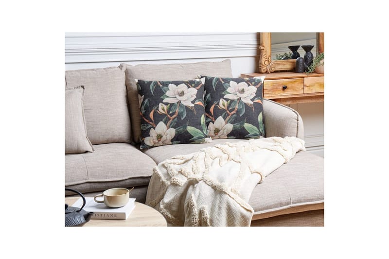 Prydnadskuddar Zahriye set om 2 Svart/Flerfärgad - Svart/Flerfärgad - Textilier & mattor - Kuddar & plädar - Utomhuskudde