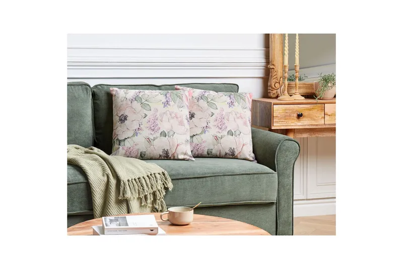 Prydnadskuddar Zahriye set om 2 Violett/flerfärgad - Violett/flerfärgad - Textilier & mattor - Kuddar & plädar - Utomhuskudde