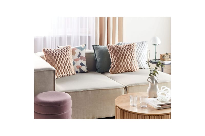 Prydnadskuddar Purslane set om 2 Beige - Beige - Utemöbler - Dynor - Soffdynor & bänkdynor utemöbler