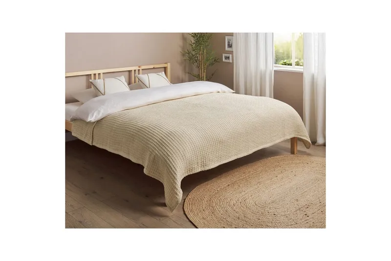 Sängöverkast Chagyl Beige, 200x220 cm - Beige, 200x220 cm - Textilier & mattor - Sängkläder - Överkast - Överkast dubbelsäng