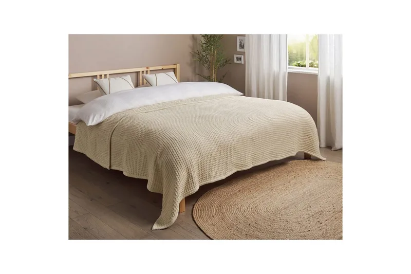 Sängöverkast Chagyl Beige, 220x240 cm - Beige, 220x240 cm - Textilier & mattor - Sängkläder - Överkast - Överkast dubbelsäng