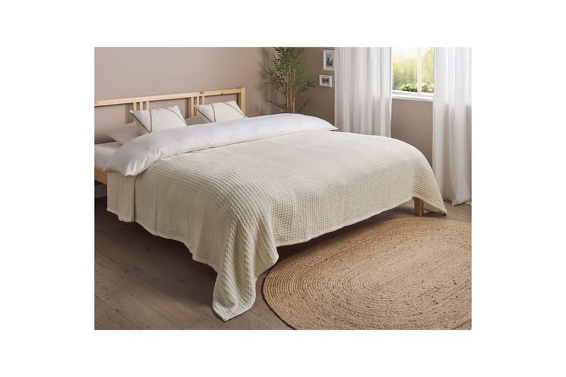 Sängöverkast Chagyl Ljusbeige, 220x240 cm - Ljusbeige, 220x240 cm - Textilier & mattor - Sängkläder - Överkast - Överkast dubbelsäng
