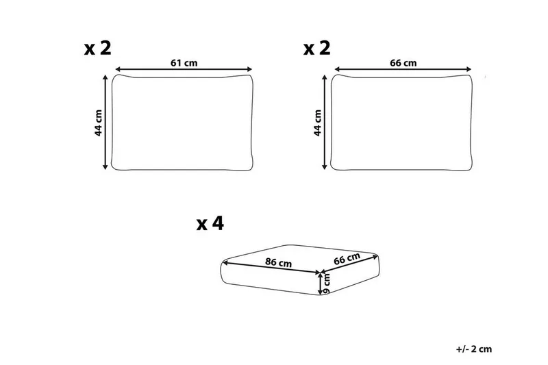 Bochini Dynfodral 66x86 cm - Krämvit - Utemöbler - Dynor - Ryggdynor & sittdynor utemöbler