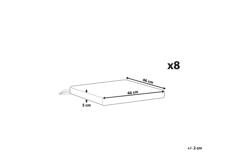 Dyna till trädgårdsstol 8 st blå SASSARI - Blå - Utemöbler - Dynor - Ryggdynor & sittdynor utemöbler