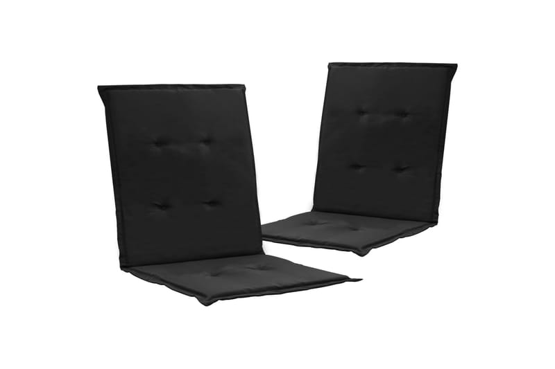 Dynor för trädgårdsstolar 2 st svart 100x50x3 cm - Svart - Utemöbler - Dynor - Ryggdynor & sittdynor utemöbler