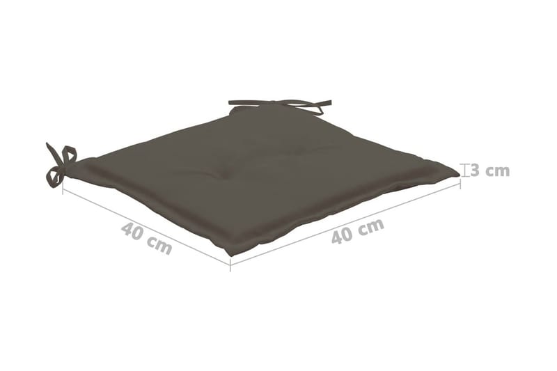 Dynor för trädgårdsstolar 4 st antracit 40x40x3 cm - Grå - Utemöbler - Dynor - Ryggdynor & sittdynor utemöbler