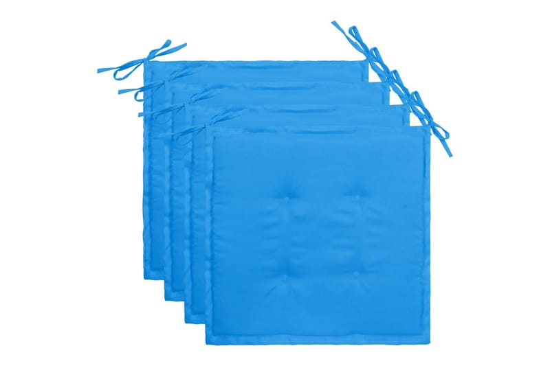 Dynor för trädgårdsstolar 4 st blå 40x40x3 cm - Blå - Utemöbler - Dynor - Ryggdynor & sittdynor utemöbler