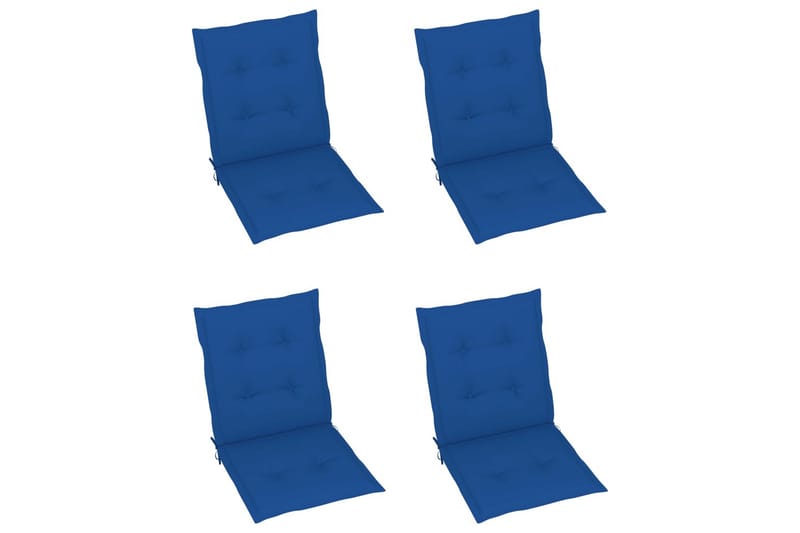 Dynor för trädgårdsstolar 4 st kungsblå 100x50x4 cm - Blå - Utemöbler - Dynor - Ryggdynor & sittdynor utemöbler