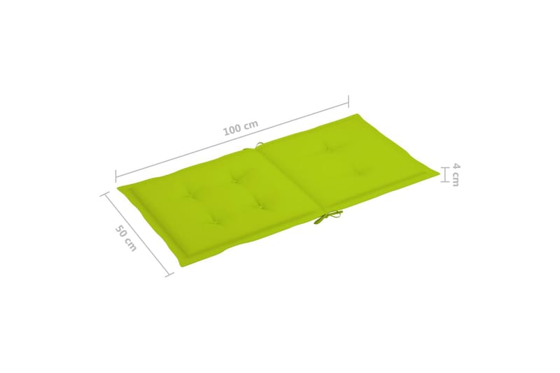 Dynor för trädgårdsstolar 4 st ljusgrön 100x50x4 cm - Grön - Utemöbler - Utestolar & fåtöljer - Matstolar ute