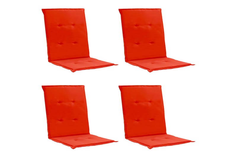 Dynor för trädgårdsstolar 4 st röd 100x50x3 cm - Röd - Utemöbler - Dynor - Ryggdynor & sittdynor utemöbler
