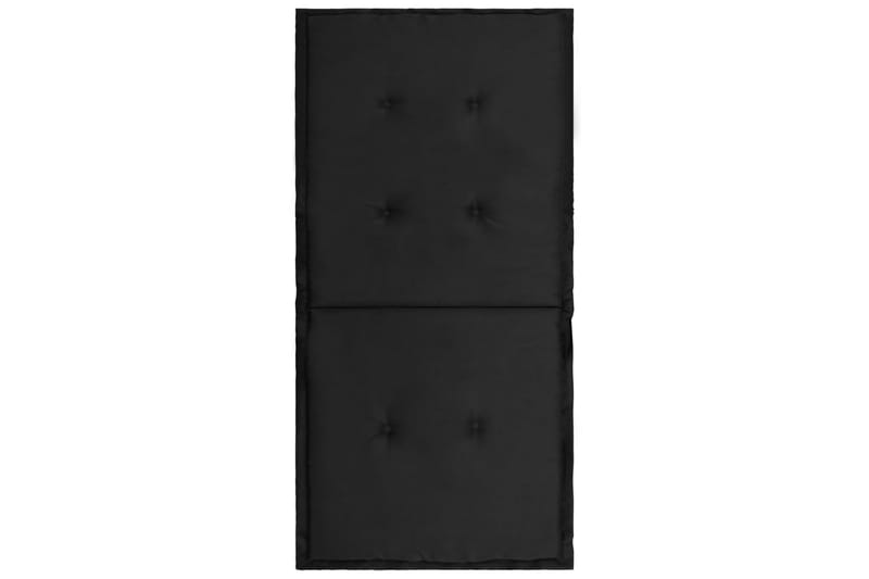 Dynor för trädgårdsstolar 4 st svart 100x50x3 cm - Svart - Utemöbler - Dynor - Ryggdynor & sittdynor utemöbler