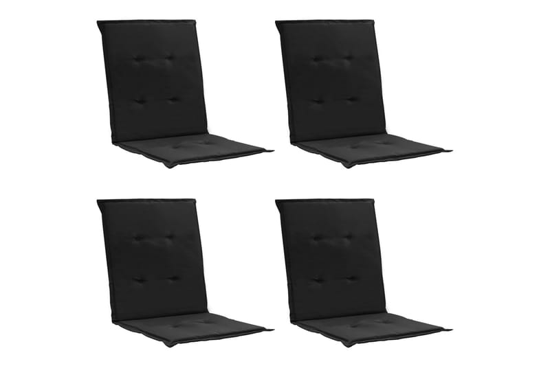 Dynor för trädgårdsstolar 4 st svart 100x50x3 cm - Svart - Utemöbler - Dynor - Ryggdynor & sittdynor utemöbler