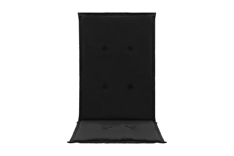 Dynor för trädgårdsstolar 4 st svart 120x50x3 cm - Svart - Utemöbler - Dynor - Ryggdynor & sittdynor utemöbler
