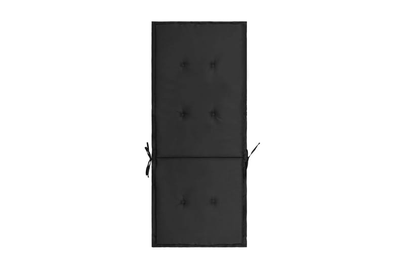 Dynor för trädgårdsstolar 4 st svart 120x50x3 cm - Svart - Utemöbler - Dynor - Ryggdynor & sittdynor utemöbler