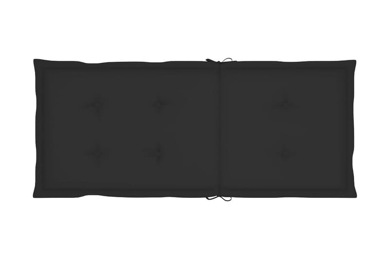 Dynor för trädgårdsstolar 6 st svart 120x50x4 cm - Svart - Utemöbler - Dynor - Ryggdynor & sittdynor utemöbler