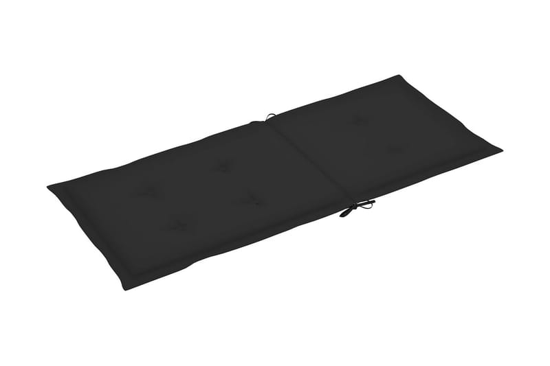 Dynor för trädgårdsstolar 6 st svart 120x50x4 cm - Svart - Utemöbler - Dynor - Ryggdynor & sittdynor utemöbler