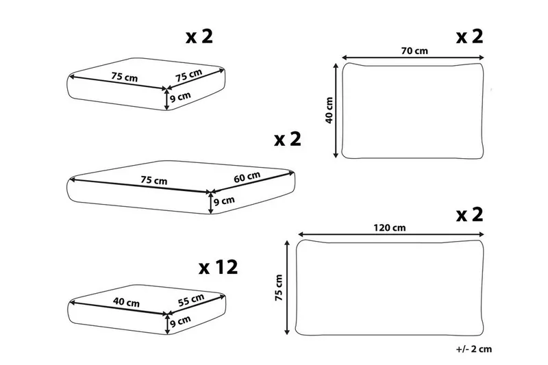 Melantha Dynfodral 75x120 cm - Krämvit - Utemöbler - Dynor - Dynöverdrag & utomhusklädslar