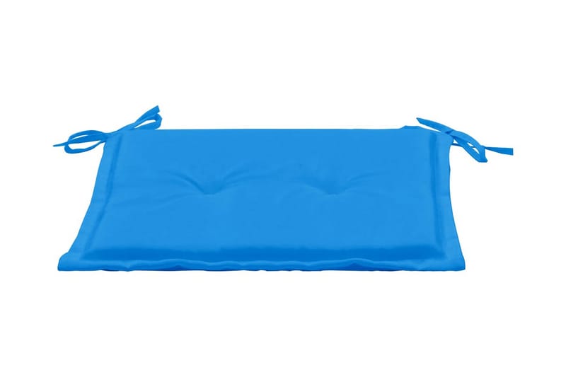 Sittdynor för trädgården 4 st blå 50x50x4 cm tyg - Blå - Utemöbler - Dynor - Ryggdynor & sittdynor utemöbler