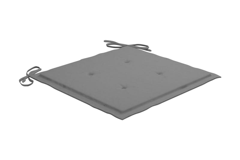 Sittdynor för trädgården 4 st grå 50x50x4 cm tyg - Grå - Utemöbler - Dynor - Ryggdynor & sittdynor utemöbler