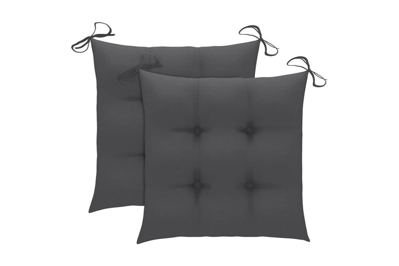 Stolsdynor 2 st antracit 40x40x7 cm tyg - Antracit - Utemöbler - Dynor - Ryggdynor & sittdynor utemöbler