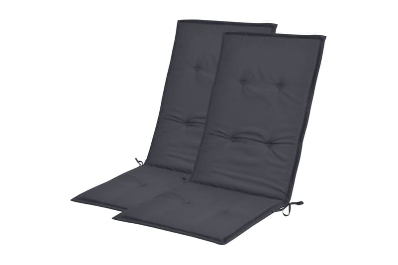 Stolsdynor för trädgården 2 st 120x50x3 cm antracit - Grå - Utemöbler - Dynor - Ryggdynor & sittdynor utemöbler