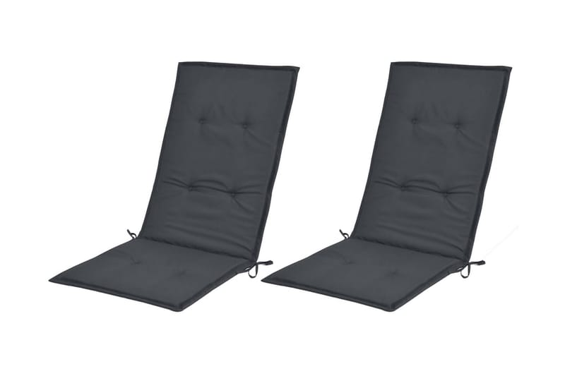 Stolsdynor för trädgården 2 st 120x50x3 cm antracit - Grå - Utemöbler - Dynor - Ryggdynor & sittdynor utemöbler