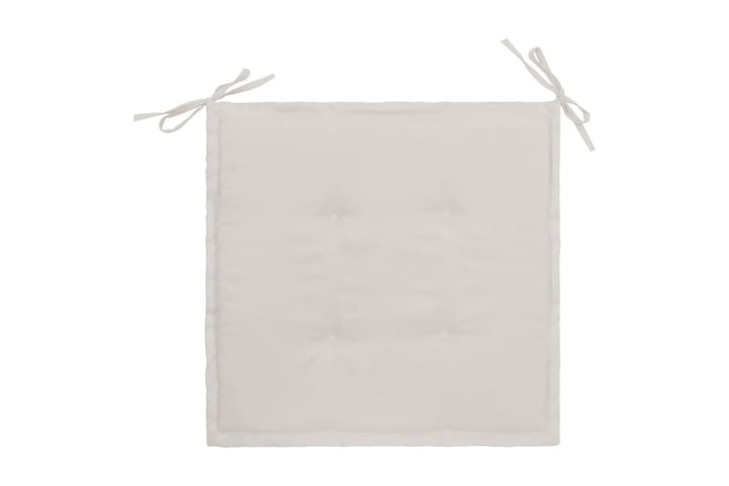 Stolsdynor för trädgården 2 st gräddvit 50x50x3 cm - Vit - Utemöbler - Dynor - Ryggdynor & sittdynor utemöbler