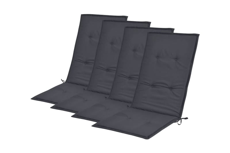 Stolsdynor för trädgården 4 st 120x50x3 cm antracit - Grå - Utemöbler - Dynor - Ryggdynor & sittdynor utemöbler